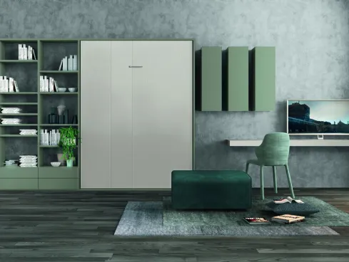 Libreria a muro Golf Infinity L109 in melaminico bicolore di Colombini Casa