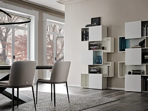 Libreria a muro Piquant in MDF bianco di Cattelan Italia