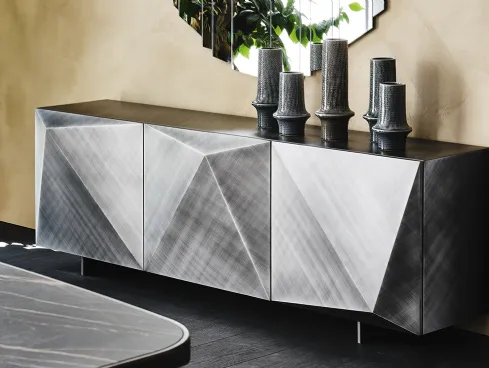 Madia Kayak in legno laccato Brushed Grey  di Cattelan Italia