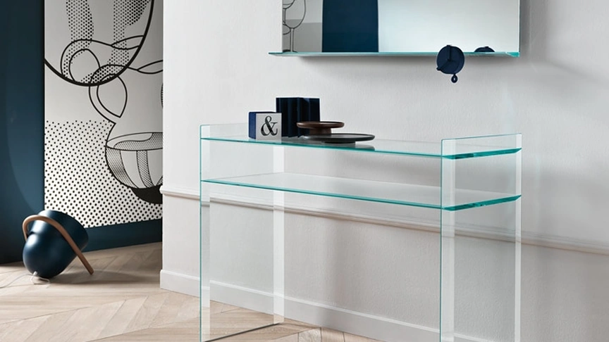Mobile ingresso in vetro Quiller Consolle di Tonelli