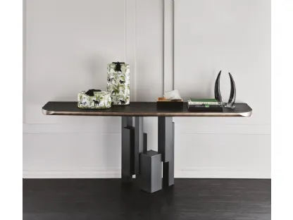 Consolle con piano in legno con bordo arrotondato Skyline Wood-C di Cattelan Italia