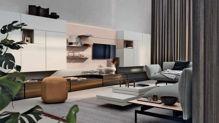 Mobile Porta Tv Avenue System di Kristalia