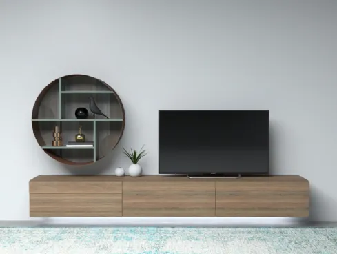 Mobile sospeso Living Zero 16 L33 in Rovere massello di Devina Nais