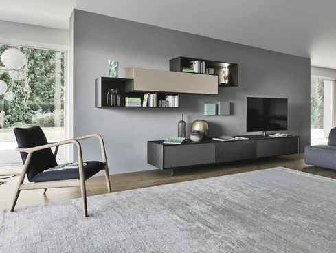 Parete Attrezzata Lampo Riquadri 033 di Sangiacomo