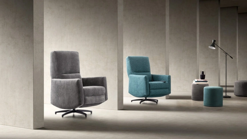 Poltrona reclinabile in tessuto Levante Relax di Samoa