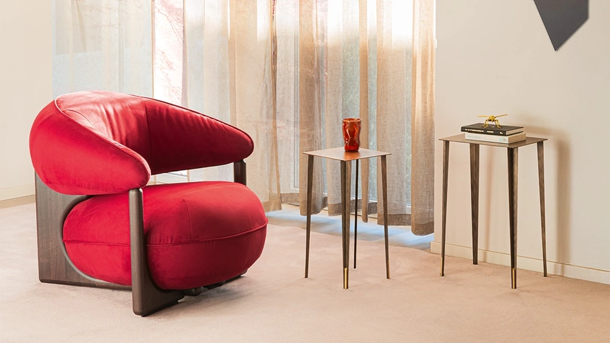 Poltrona in pelle Ruby Lounge di Cattelan Italia