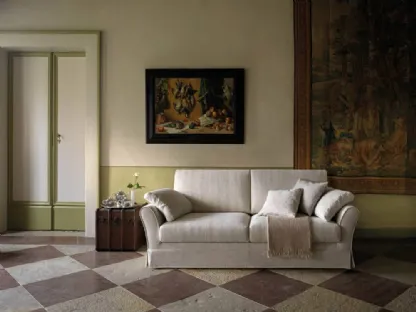 Divano classico lineare in tessuto Diva di Samoa