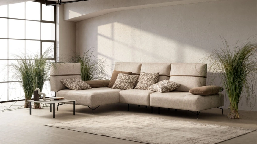 Divano con penisola Pull di Samoa