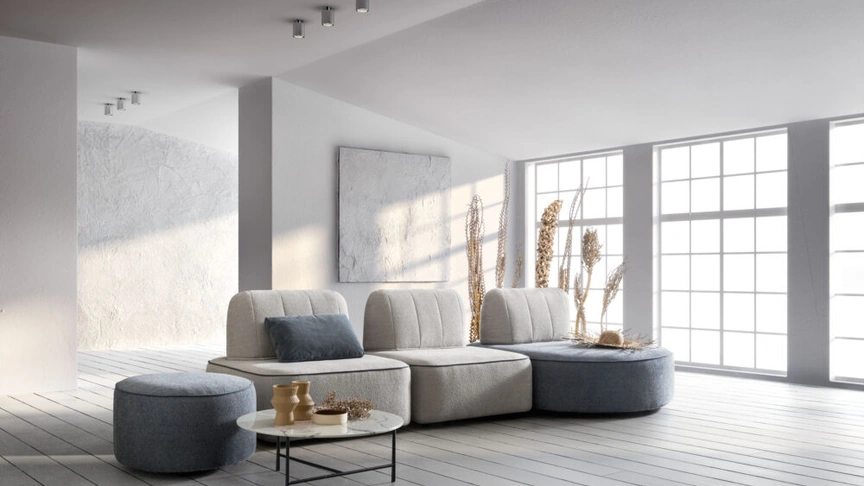 Divano con penisola Matrix di Samoa