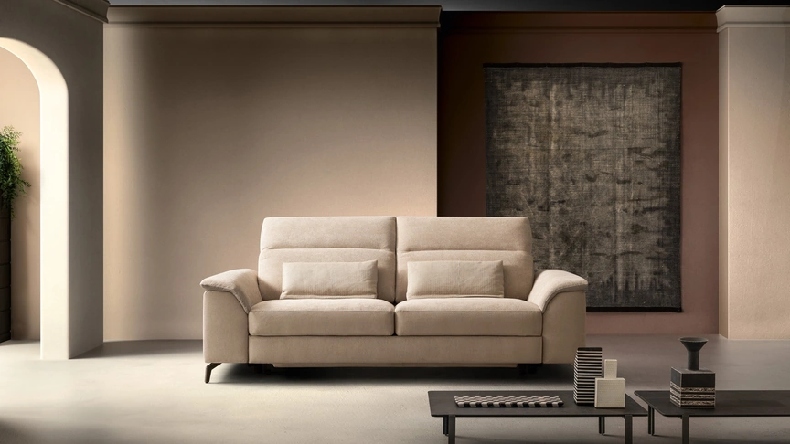 Divano Relax lineare in tessuto Space Vision di Samoa