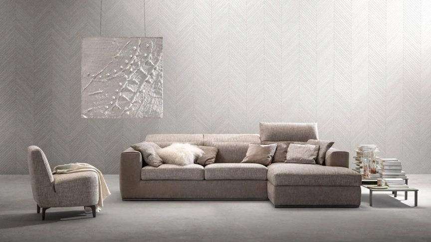 Salotto Zippy con penisola contenitore di Samoa