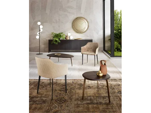 Sedia poltroncina Carmen in tessuto di Riflessi