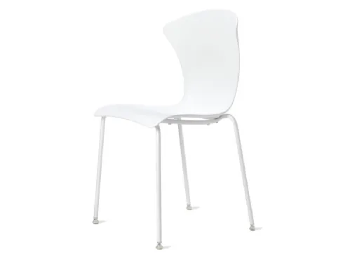 Sedia impilabile Glossy Pop con scocca in policarbonato e gambe in metallo di Veneta Cucine