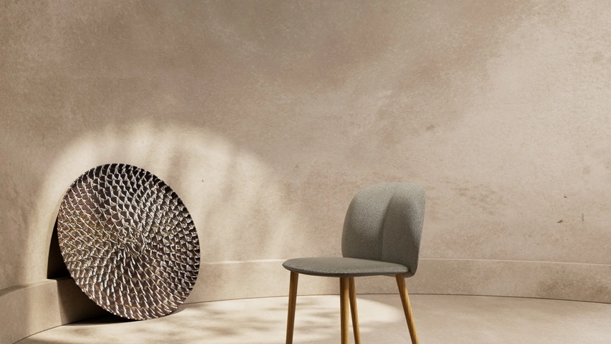 Sedia Mentha Pop in tessuto imbottito di Scab Design