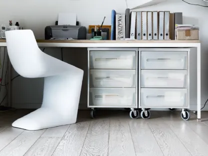 Sedia di design in polipropilene bianco Pulp di Kristalia
