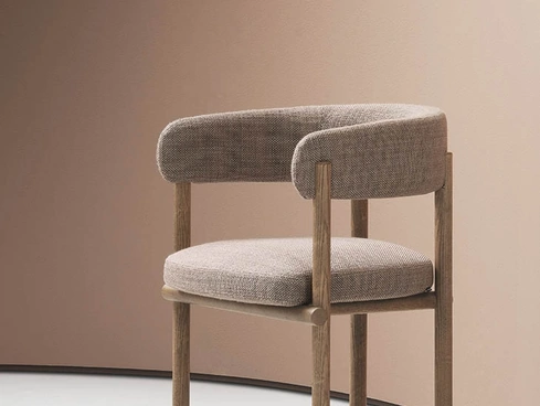 Sedia Stiks in tessuto e legno di Alf Da Frè