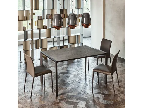 Tavolo con struttura in acciaio e piano in laminato Pedro di Cattelan Italia