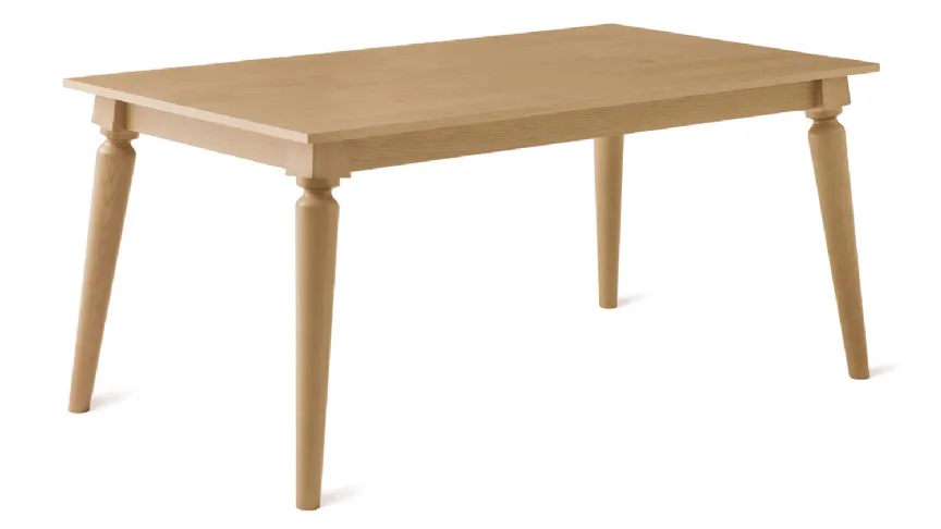 Tavolo in legno massello classico con piano allungabile Clamere di Veneta Cucine