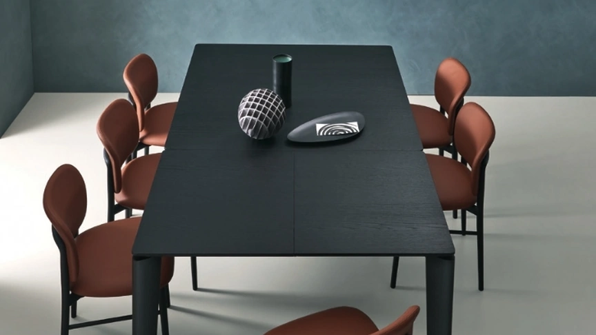 Tavolo allungabile Desco in Rovere Carbone di Sangiacomo