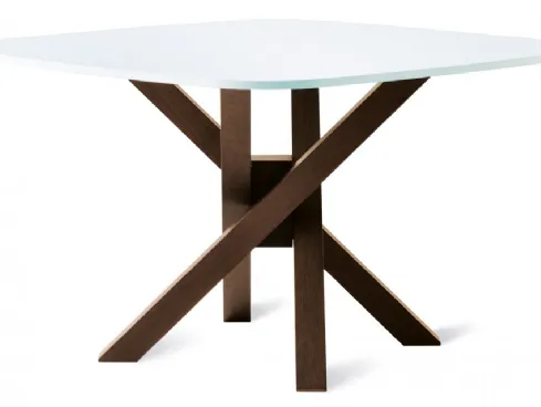 Tavolo quadrato in laminato con struttura in massello Sache di Veneta Cucine