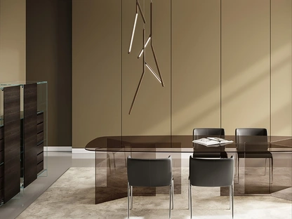 Tavolo in vetro Thrim di Tonelli