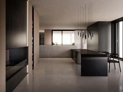 Cucina Design con penisola Skill Gres di Modulnova