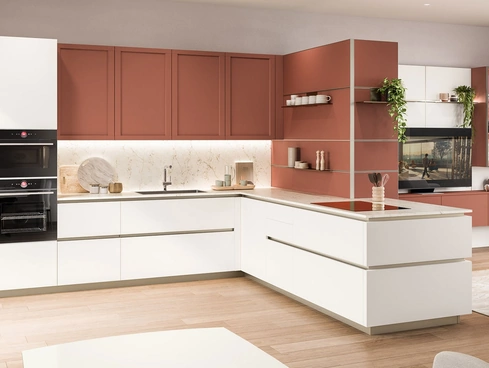 Cucina Moderna con penisola Lounge 02 di Veneta Cucine