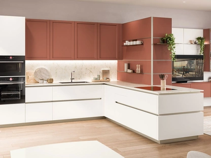 Cucina Moderna con penisola Lounge 02 di Veneta Cucine