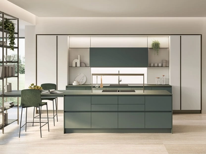 Cucina Moderna con isola Oyster 01 di Veneta Cucine