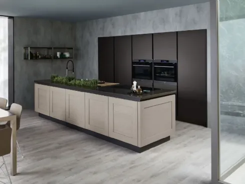 Cucina moderna Dialogo Shellsystem Rovere Argilla di Veneta Cucine