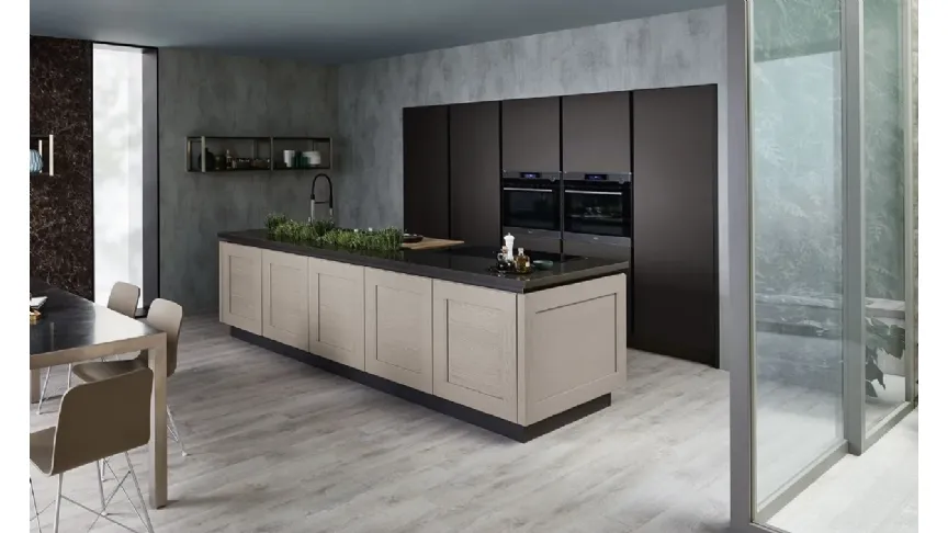 Cucina moderna Dialogo Shellsystem Rovere Argilla di Veneta Cucine