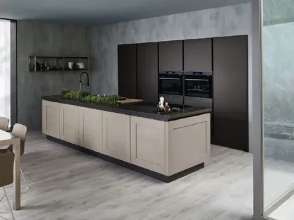 Cucina moderna Dialogo Shellsystem Rovere Argilla di Veneta Cucine