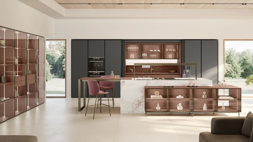 Cucina Moderna con isola Lounge 02 di Veneta Cucine