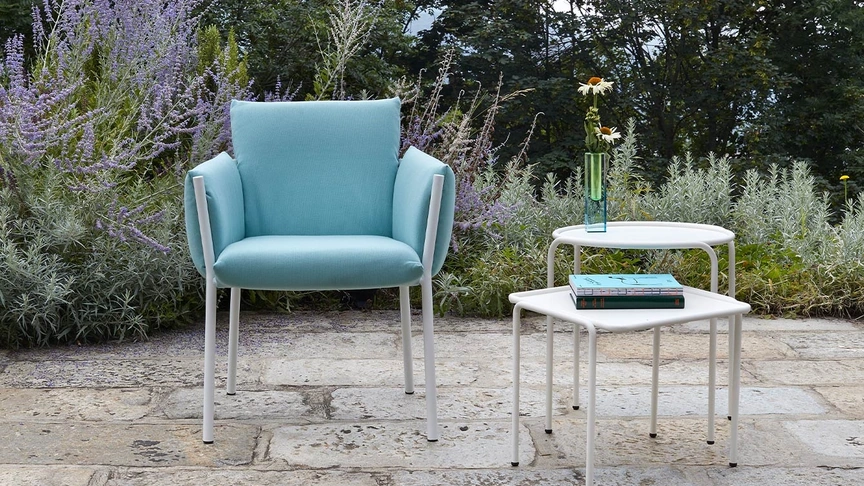 Sedia in tessuto imbottito Brezza di Scab Design