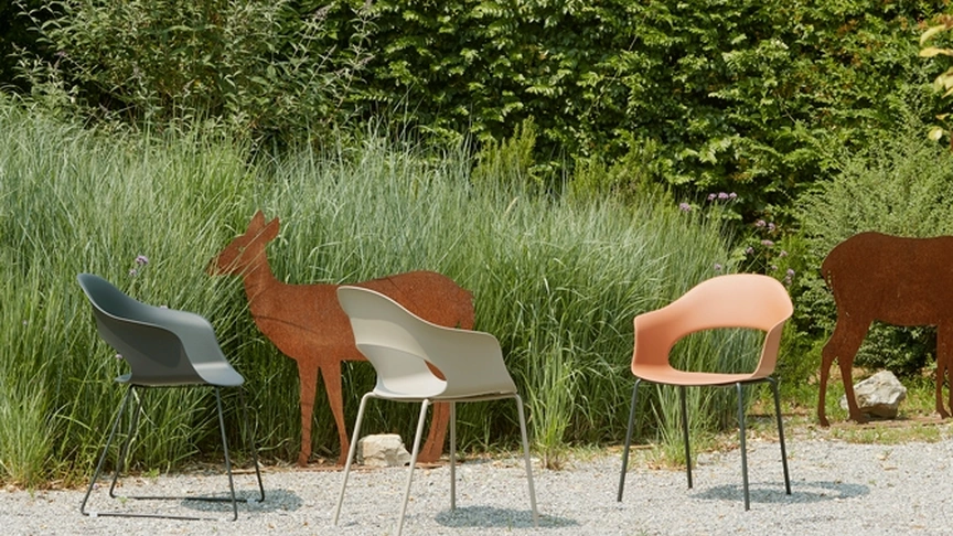 Sedia per esterno in tecnopolimero e metallo Lady B di Scab Design