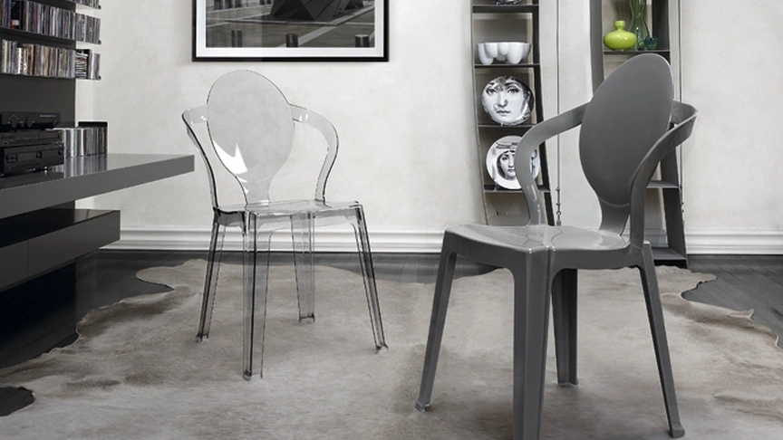 Sedia per esterno impilabile in policarbonato riciclabile Spoon di Scab Design