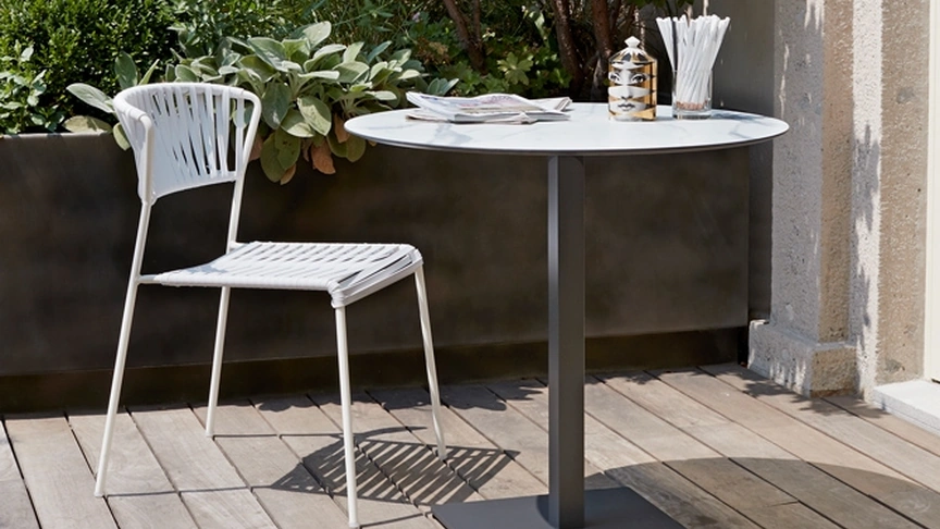 Tavolino Tiffany colonna quadrata di Scab Design