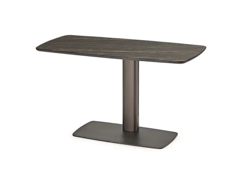 Scrivania Operativa con top in ceramica e base in metallo Run Keramik di Cattelan Italia